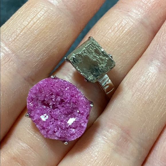 Ruby with pyrite statement ring - Picture 7 of 16